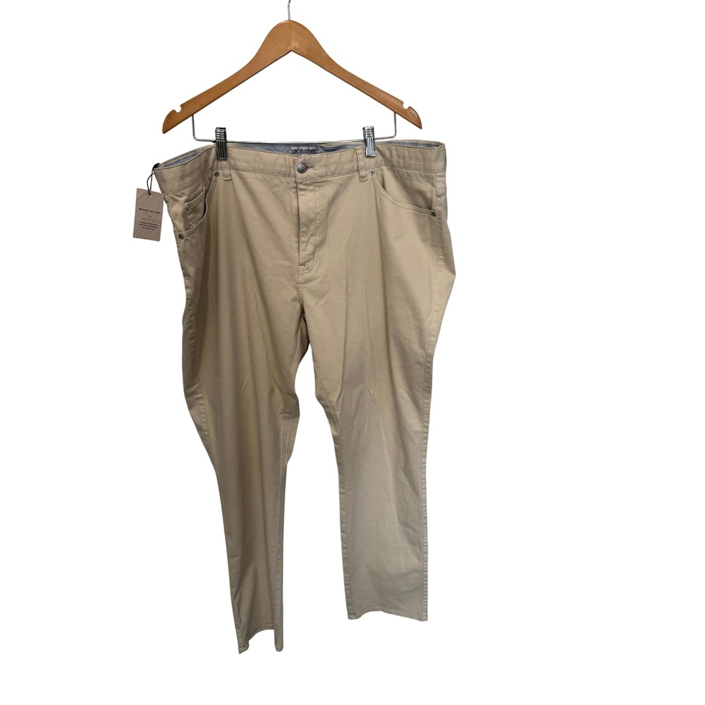 Peter Millar Crown Sand Cotton Modal 5-Pocket Pants Men's 42 ME0B39 NEW $170